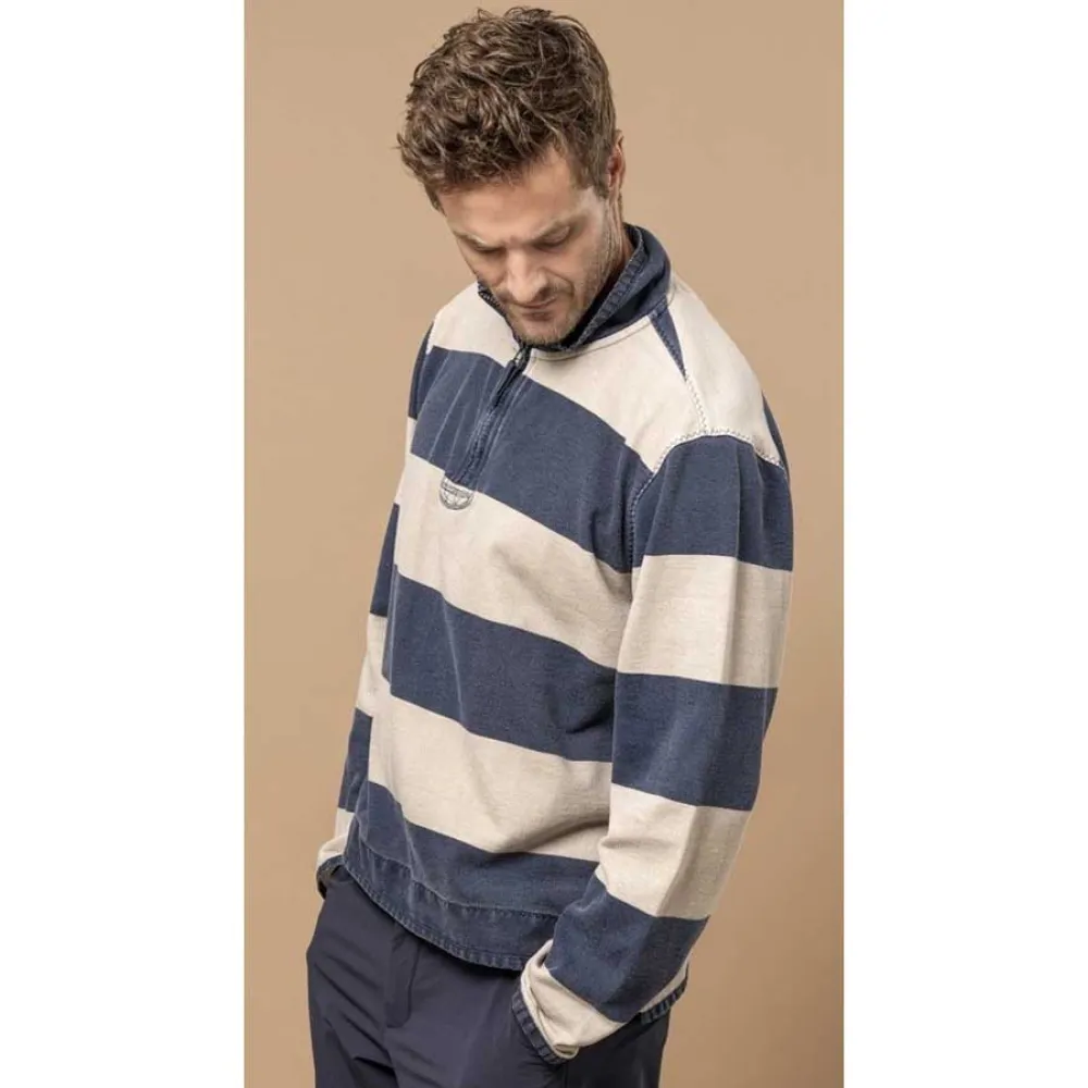 Купить Sea ranch 24-7-085-4120-3XL Толстовка с полумолниеймолнией Bertram Navy / Lilas / Grey Melange 3XL 7ft.ru в интернет магазине Семь Футов