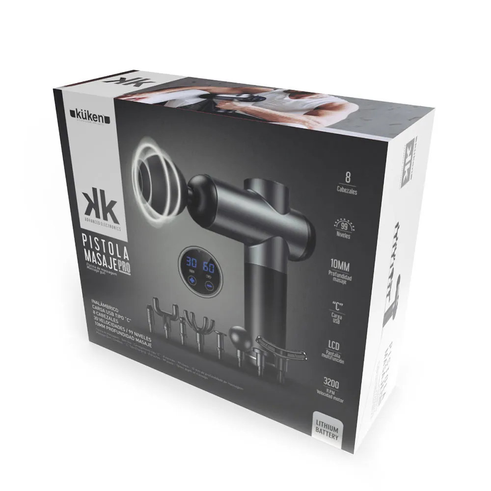 Купить Kuken 49483 массажный пистолет  Black / Grey 18x18x18 7ft.ru в интернет магазине Семь Футов