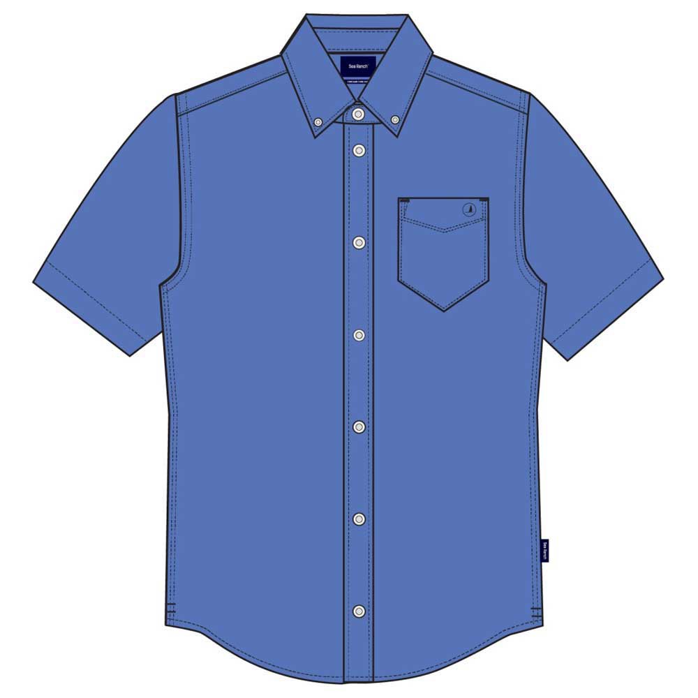 Купить Sea ranch 23-7-212-4070-XL Рубашка с коротким рукавом Toulon Голубой Blue XL 7ft.ru в интернет магазине Семь Футов