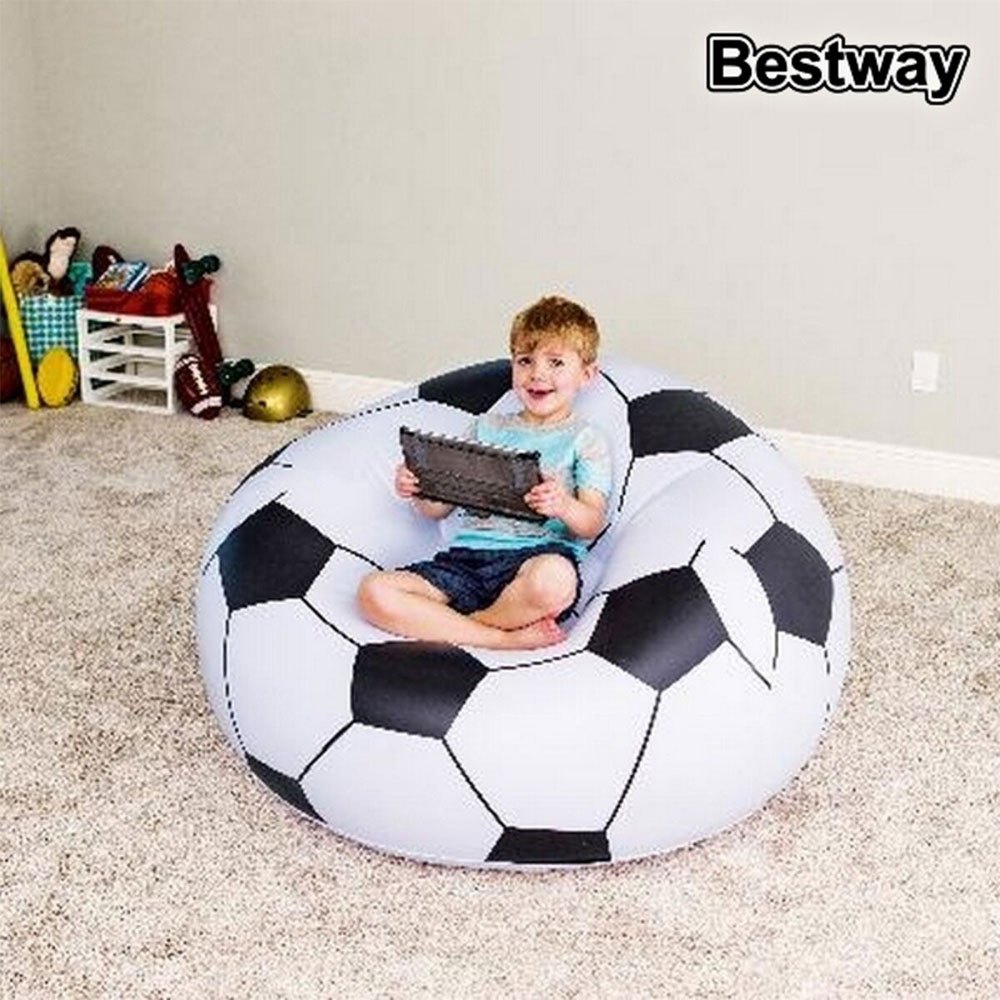 Купить Bestway 75010 Football Chair Воздушный стул  White / Black +6 Years 7ft.ru в интернет магазине Семь Футов