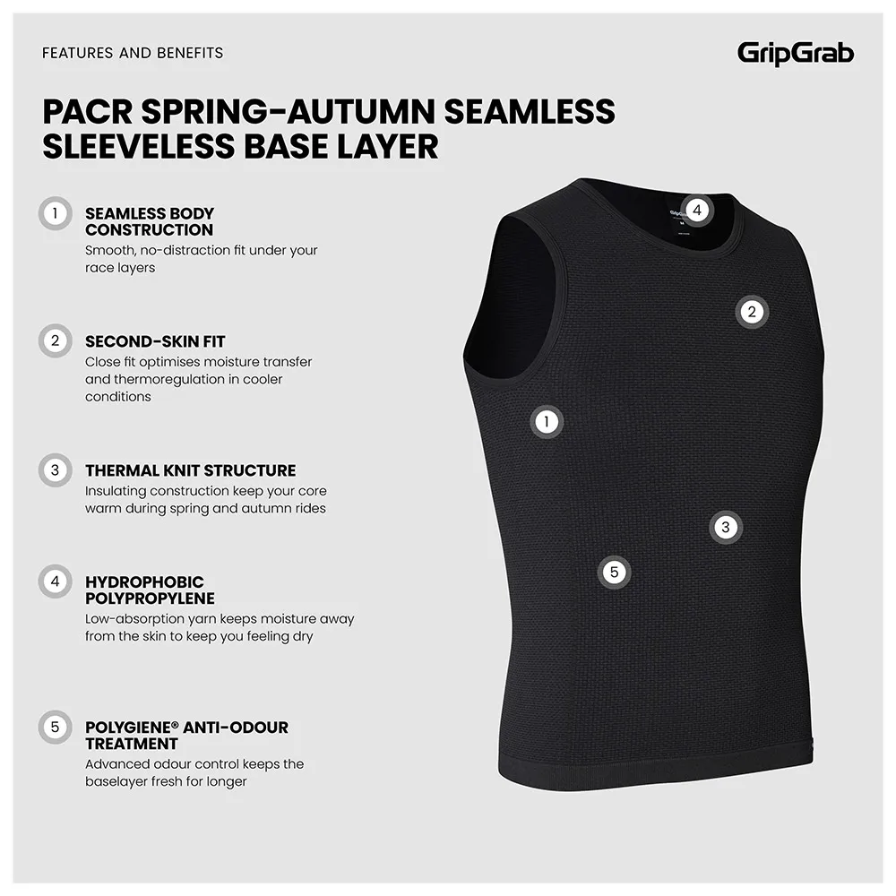 Купить GripGrab 6069-01-l Базовый слой с длинным рукавом PACR Spring-Autumn Black 30x25x2 7ft.ru в интернет магазине Семь Футов
