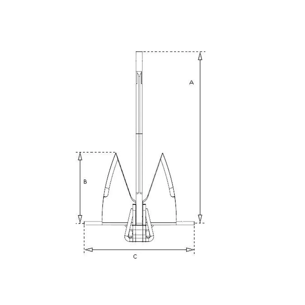 Купить Fob m12216 Якорь THP Grey 66x50x13 16 Kg 7ft.ru в интернет магазине Семь Футов
