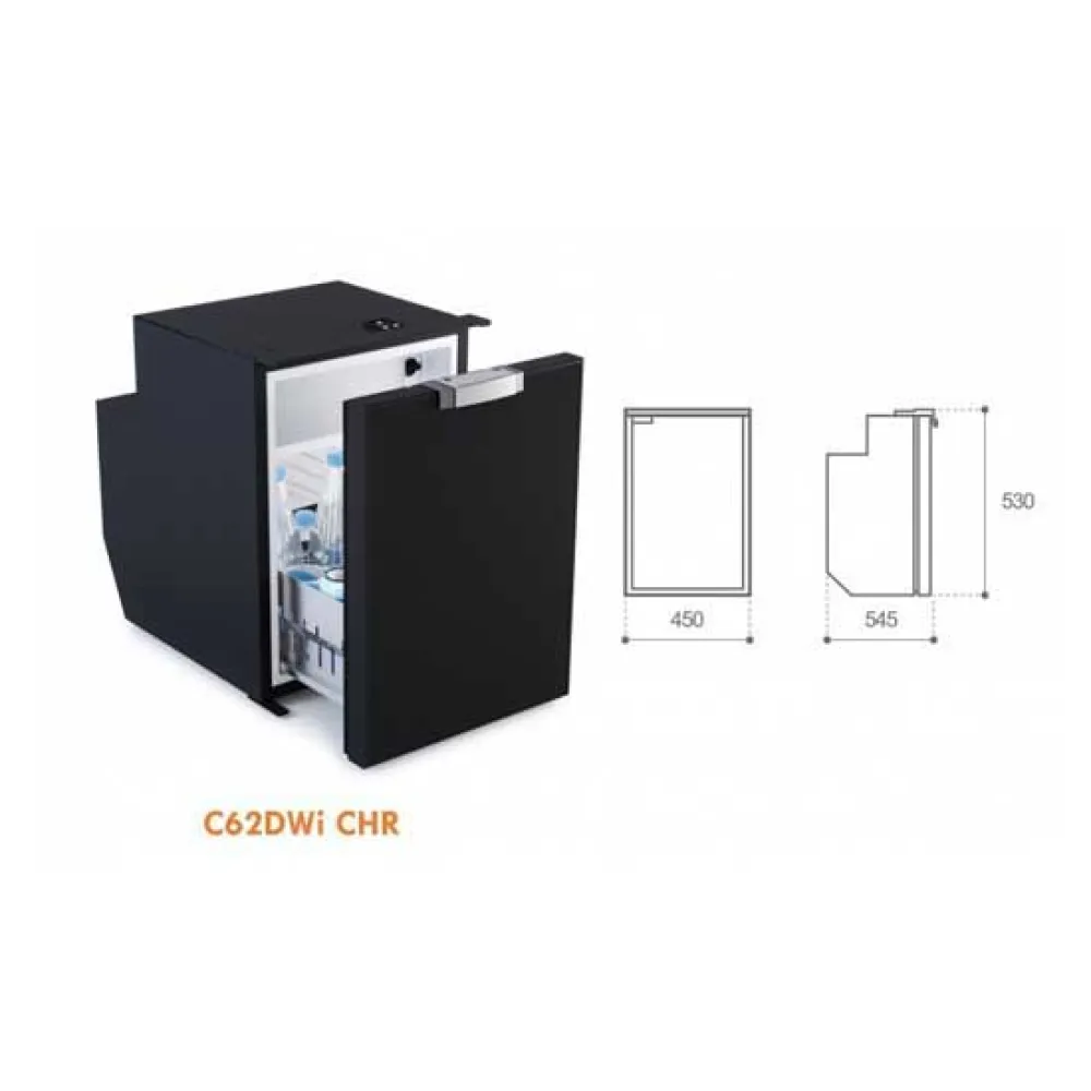 Купить Vitrifrigo 2435081 Холодильник Chromelock C51DW 51L Black 55x40x52 532 x 380 x 514 mm 7ft.ru в интернет магазине Семь Футов