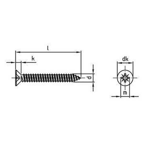 Купить Euromarine VIXVTF3919-25 A4 DIN 7982 3.9x19 mm Винт с крестообразным шлицем 25 единицы Silver 7ft.ru в интернет магазине Семь Футов