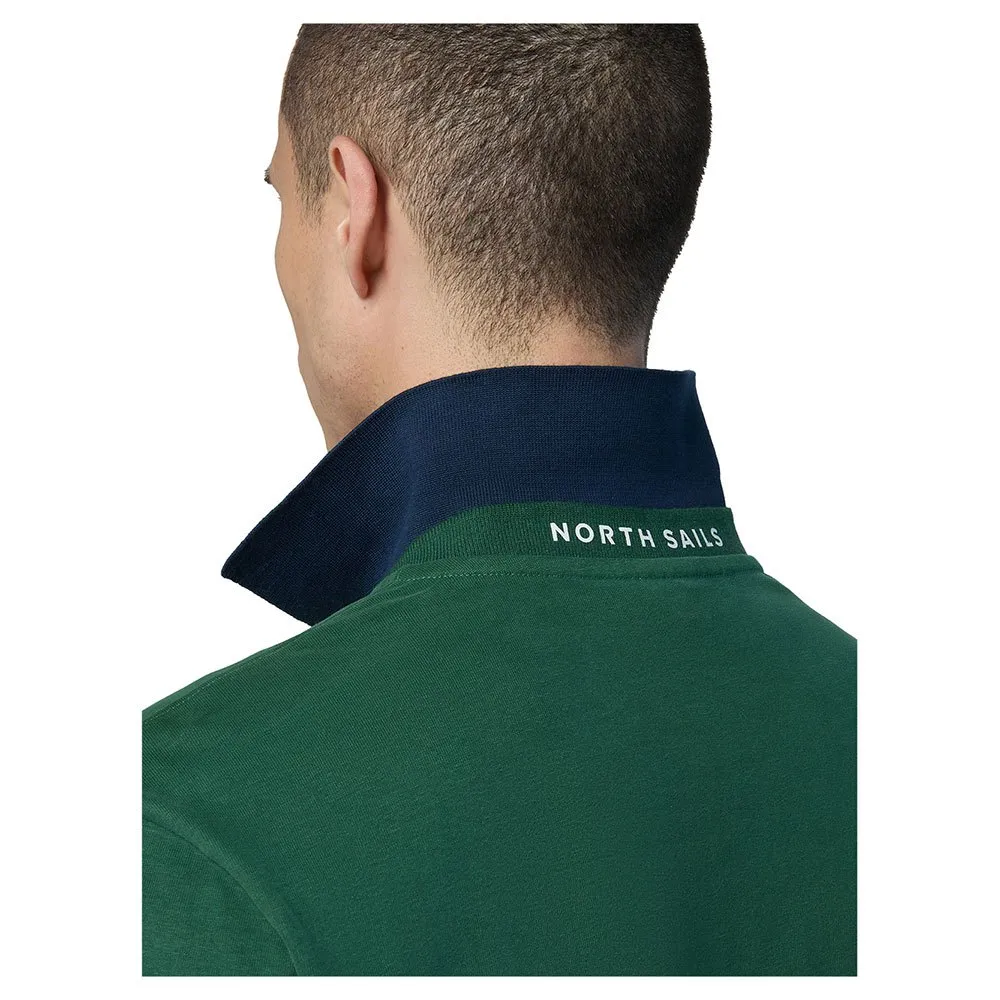 Купить North sails 692336-0400-XXL Поло с длинным рукавомным рукавом Logo Зеленый Green 2XL 7ft.ru в интернет магазине Семь Футов