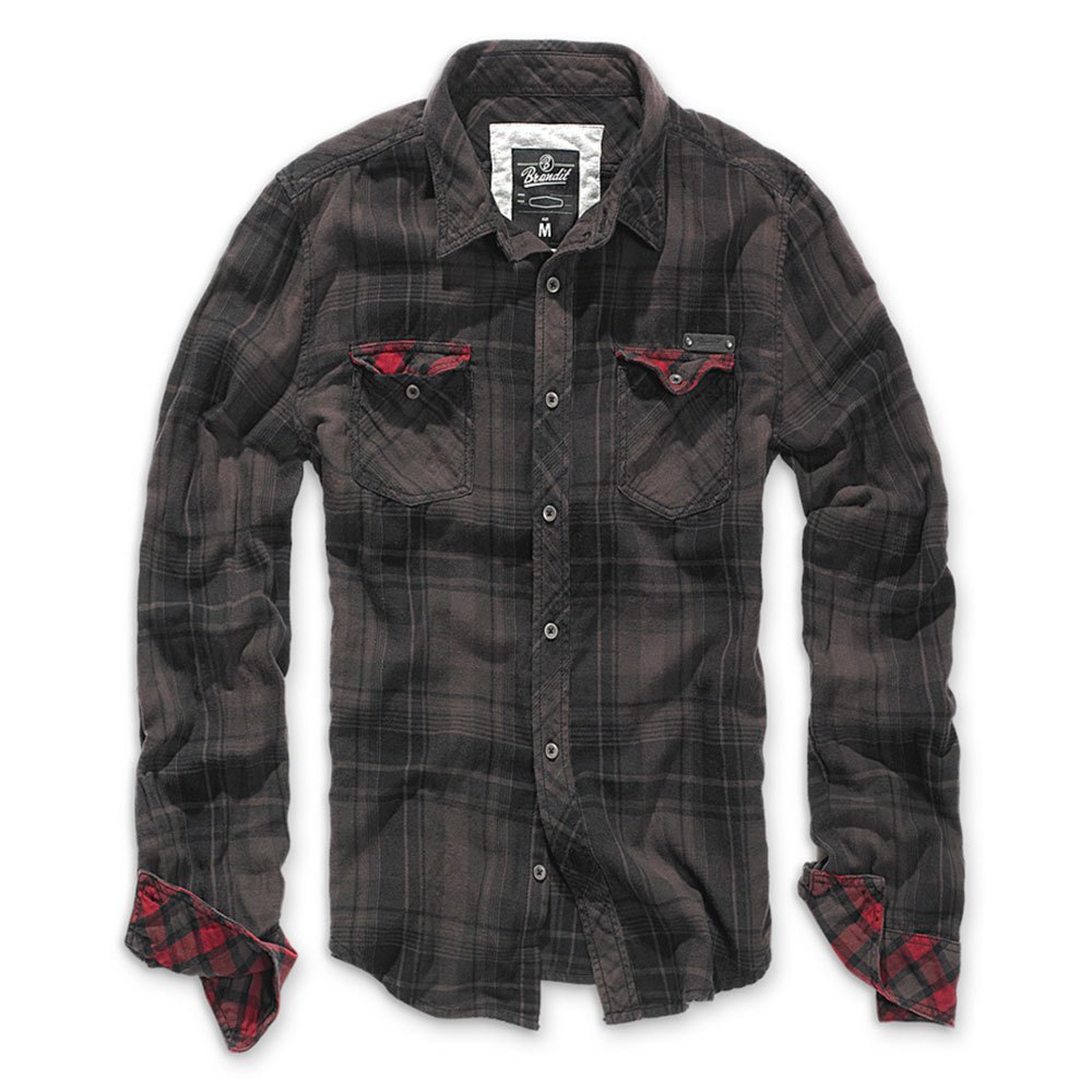 Купить Brandit 4016-67-XXL Рубашка с длинным рукавом Check Duncan Черный Brown / Black 2XL 7ft.ru в интернет магазине Семь Футов