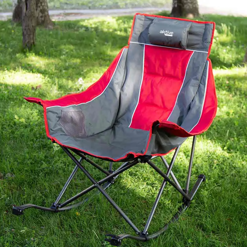 Купить Aktive 63046 кресло-качалка 57x100x97 cm  Grey / Red 7ft.ru в интернет магазине Семь Футов
