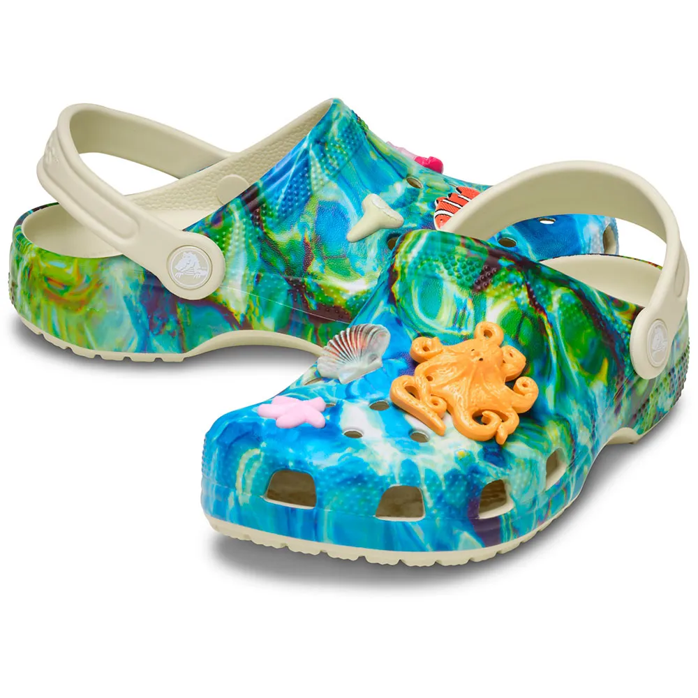 Купить Crocs 211266-2y2-c6 Деревянные башмаки Classic Under The Sea Toddler Bone 35x25x15 EU 22 7ft.ru в интернет магазине Семь Футов