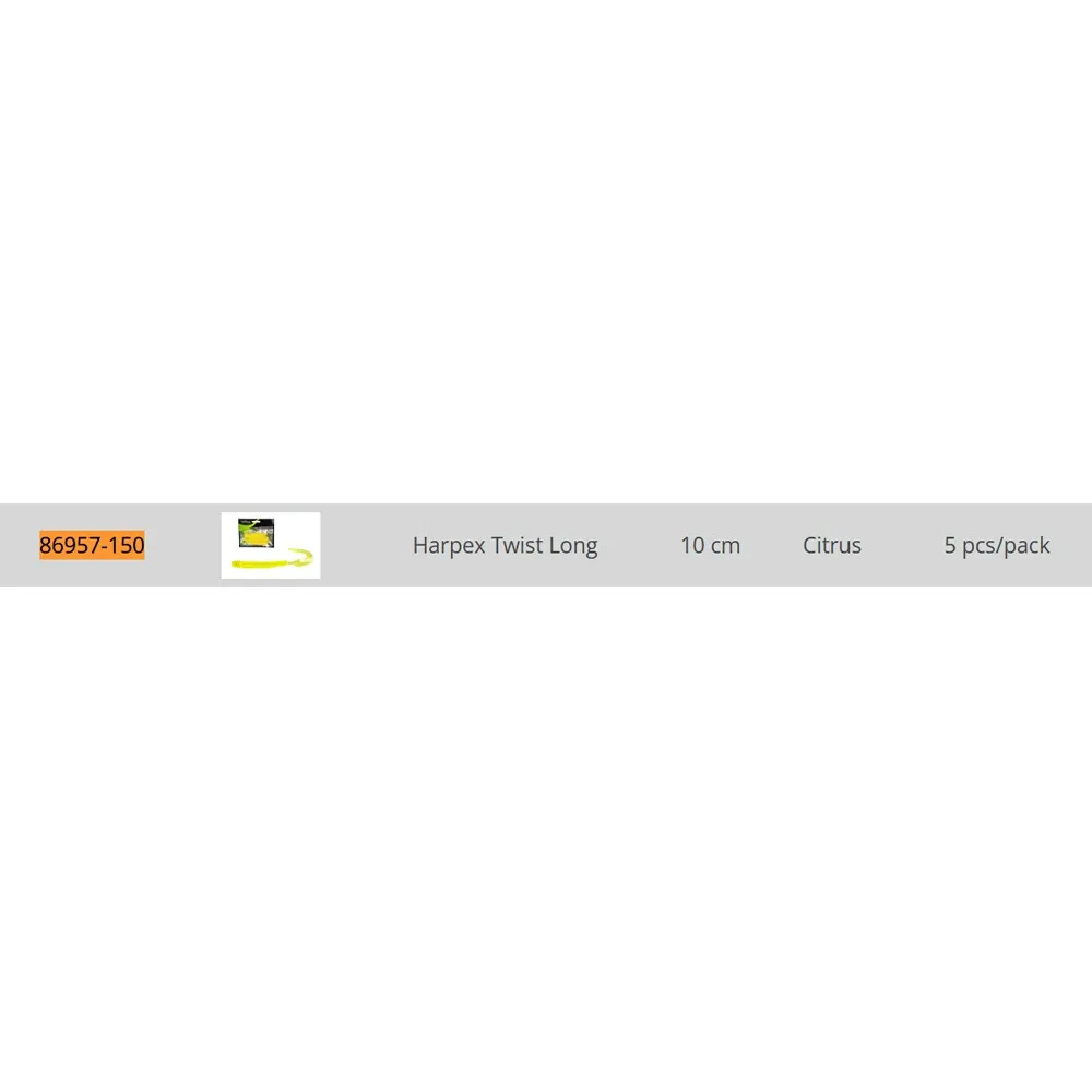Купить Wizard 86957-150 Мягкий приманка Harpex Twist Long 100 mm 5 Единицы Citrus 7ft.ru в интернет магазине Семь Футов