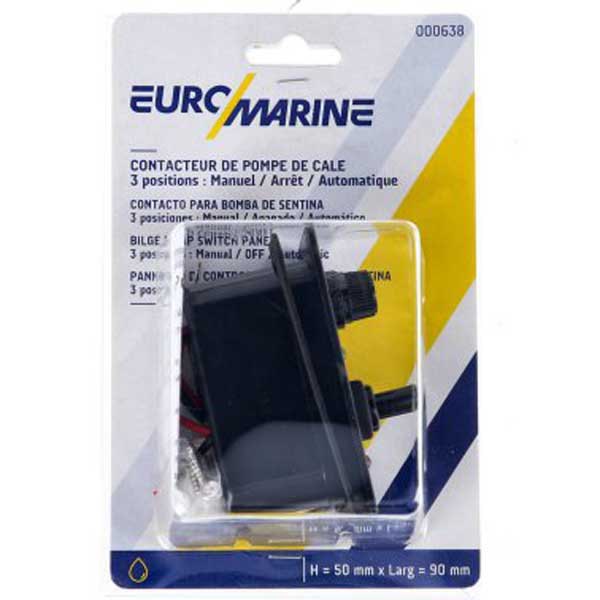 Купить Euromarine 000638 Трюмный насос 3 Панель переключения позиций Black 50 x 90 mm 7ft.ru в интернет магазине Семь Футов