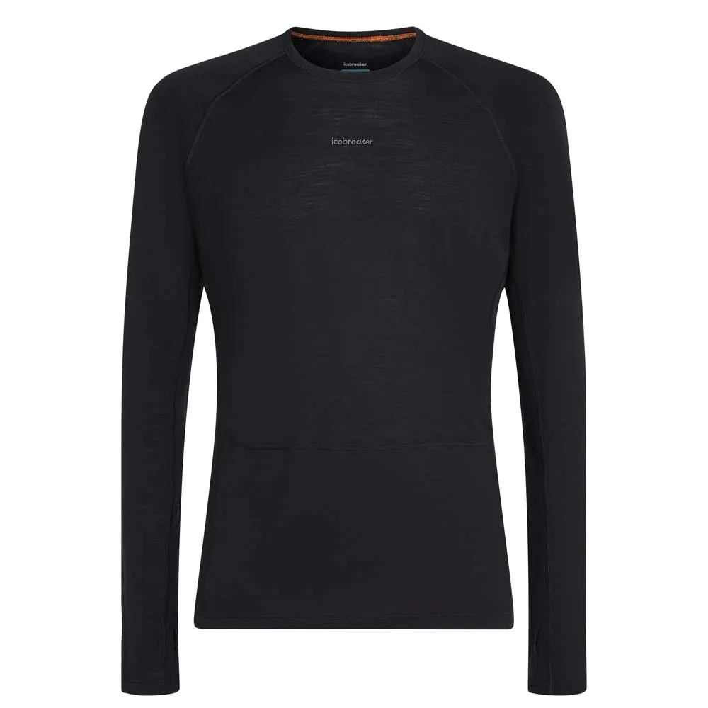 Купить Icebreaker 0a579i001/s Базовый слой с длинным рукавом Merino Blend 125 ZoneKnit™ Crewe Black 30x25x2 7ft.ru в интернет магазине Семь Футов