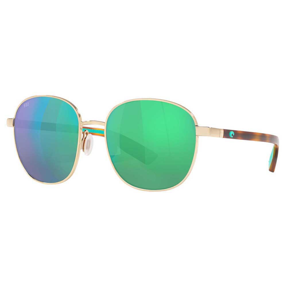 Купить Costa 06S4005-40050155 Зеркальные поляризованные солнцезащитные очки Egret Shiny Gold Green Mirror 580G/CAT2 7ft.ru в интернет магазине Семь Футов