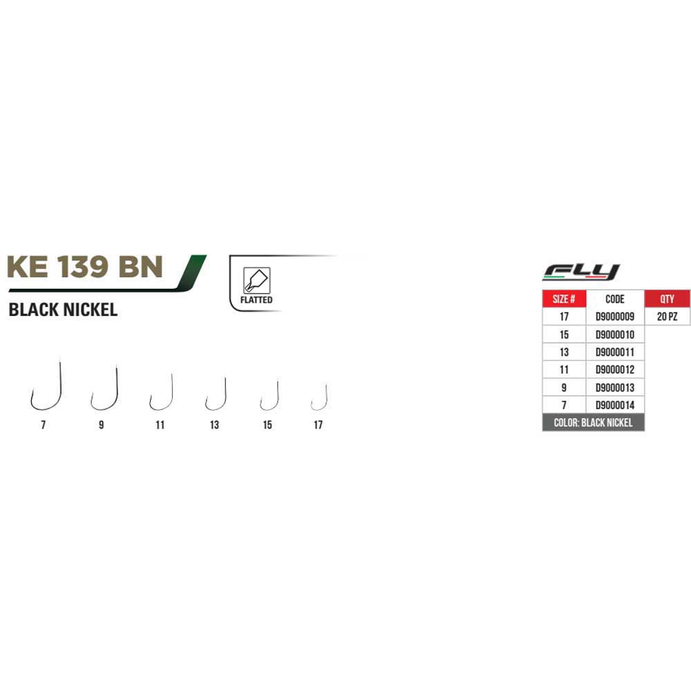 Купить Fly D9000014 Ke 139 Крючок без бородки с лопаткой Black Nickel 7 7ft.ru в интернет магазине Семь Футов