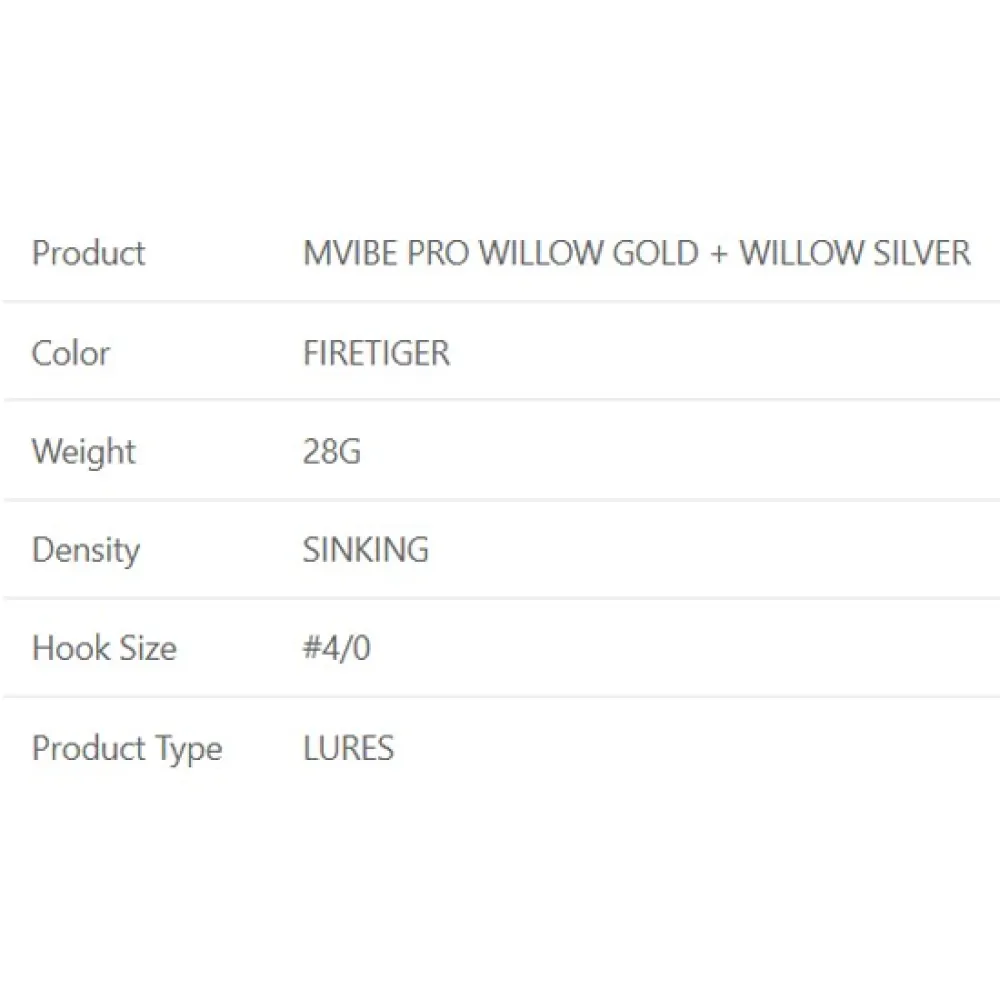 Купить Westin P248-099-028-UNIT Spinnerbait Mvibe Pro Willow Gold Willow Silver 4/0 28g Желтый Firetiger 7ft.ru в интернет магазине Семь Футов