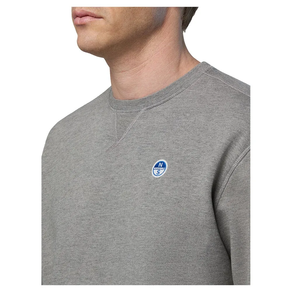 Купить North sails 691255-0928-XL Толстовка Logo Crew Серый  Medium Grey Melange XL 7ft.ru в интернет магазине Семь Футов
