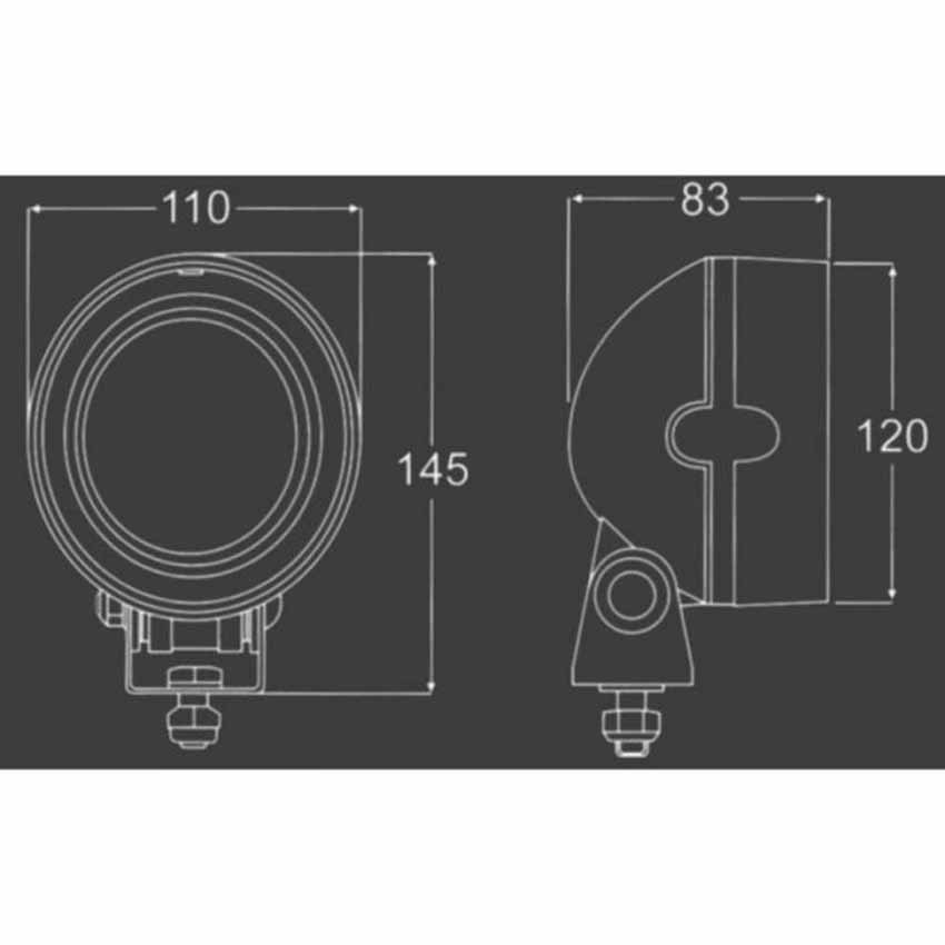 Купить Hella marine 385221 Mega Beam III 13W IP67 Светодиодный прожектор Серебристый White 110 x 83 mm 7ft.ru в интернет магазине Семь Футов