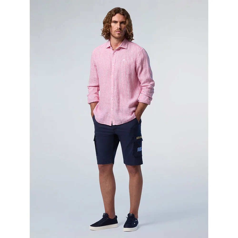 Купить North sails 664397-C004-S Рубашка с длинным рукавом 664397 Розовый White / Red S 7ft.ru в интернет магазине Семь Футов
