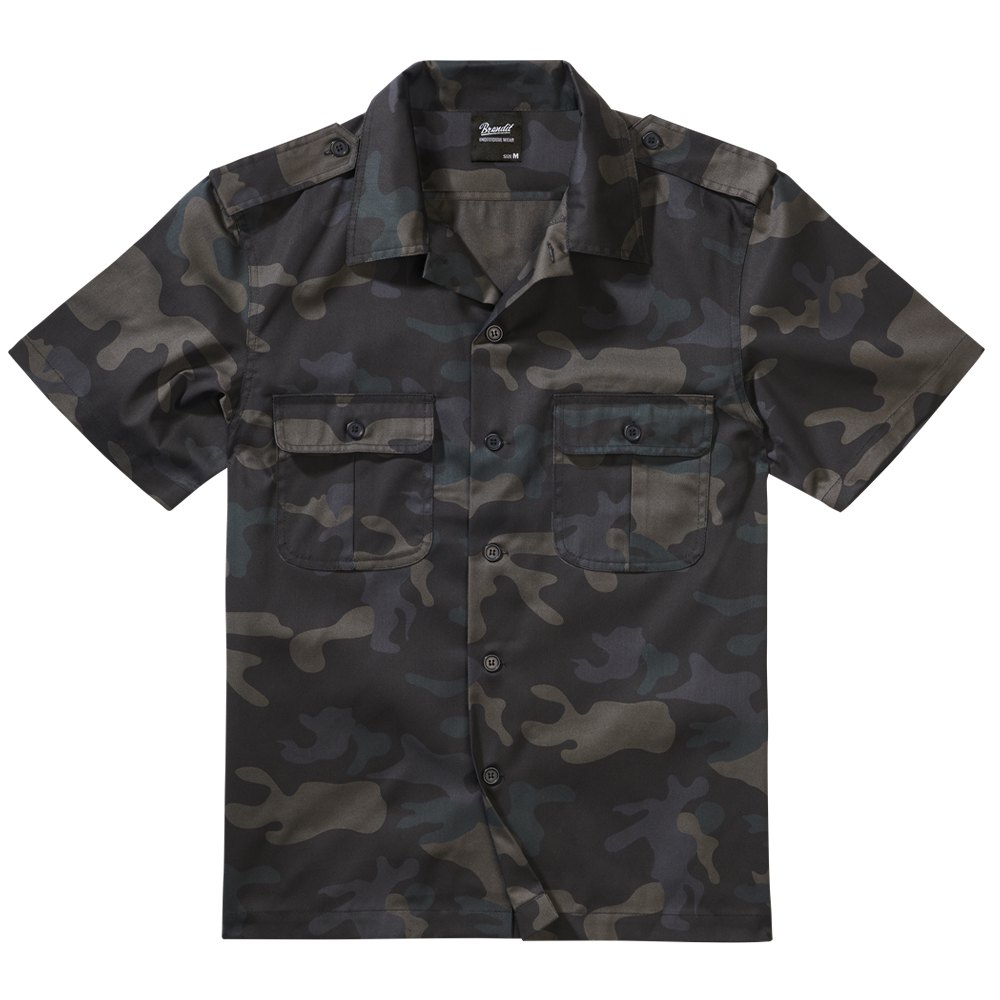 Купить Brandit 4101-4-6XL Рубашка с коротким рукавом US Зеленый Dark Camo 6XL 7ft.ru в интернет магазине Семь Футов