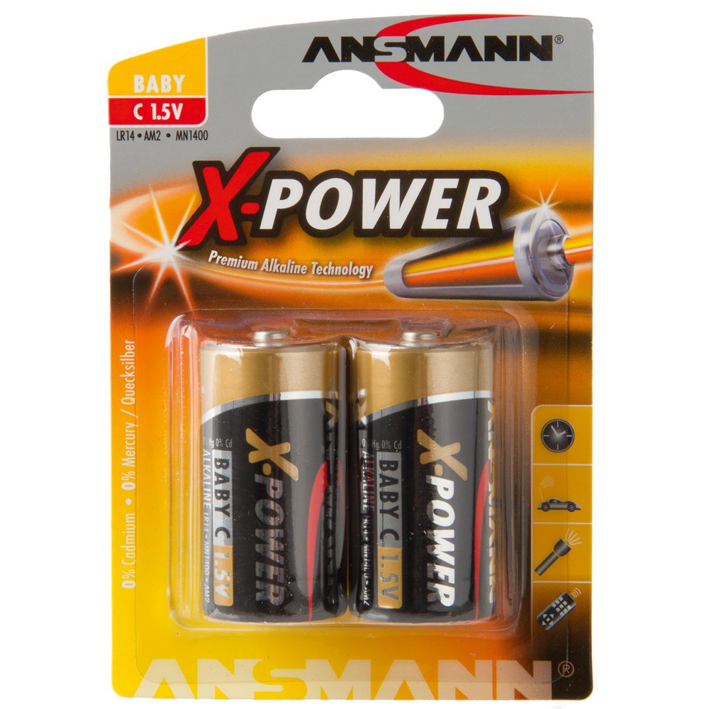 Купить Ansmann ANS5015623 X-Power Baby C 2 Units Черный  Black 7ft.ru в интернет магазине Семь Футов