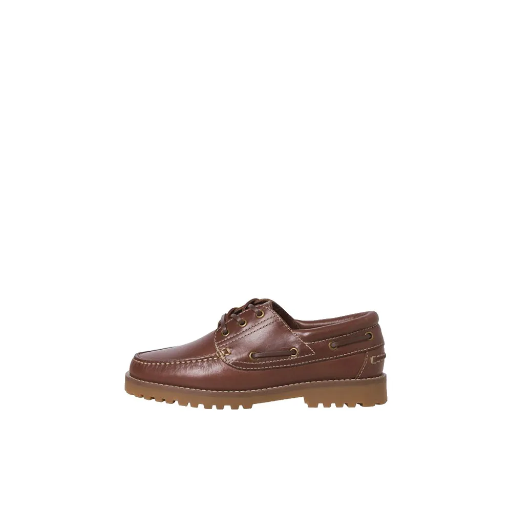Купить Jack & jones 12285797-cognac-43 Палубные туфли Brooklyn Leather 35x25x15 EU 43 7ft.ru в интернет магазине Семь Футов