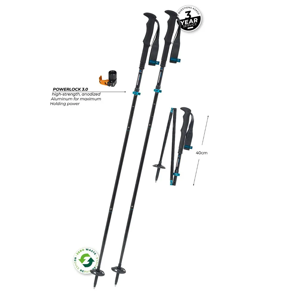Купить Komperdell 1942384-10-TELE трости Fxlite carbon vario approach Серебристый 115-135 cm 7ft.ru в интернет магазине Семь Футов