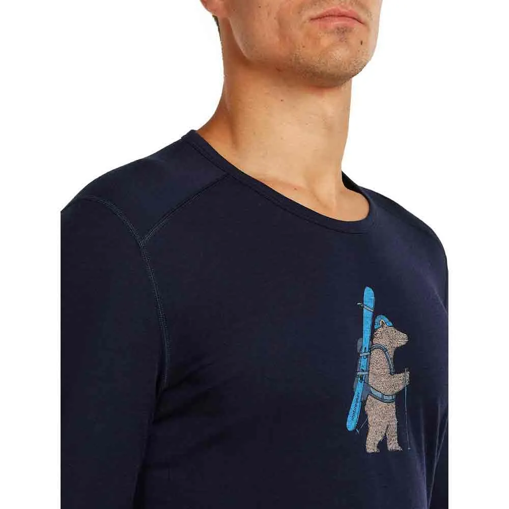 Купить Icebreaker 0a57gk401/s Базовый слой с длинным рукавом Merino 200 Oasis Crewe Bear Tour Midnight Navy 30x25x2 7ft.ru в интернет магазине Семь Футов