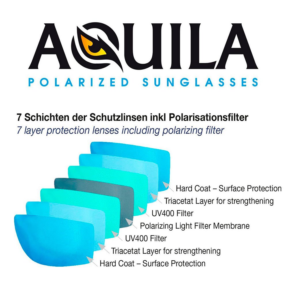 Купить Aquila AQ437565 поляризованные солнцезащитные очки Ghillie Blue / Green 7ft.ru в интернет магазине Семь Футов