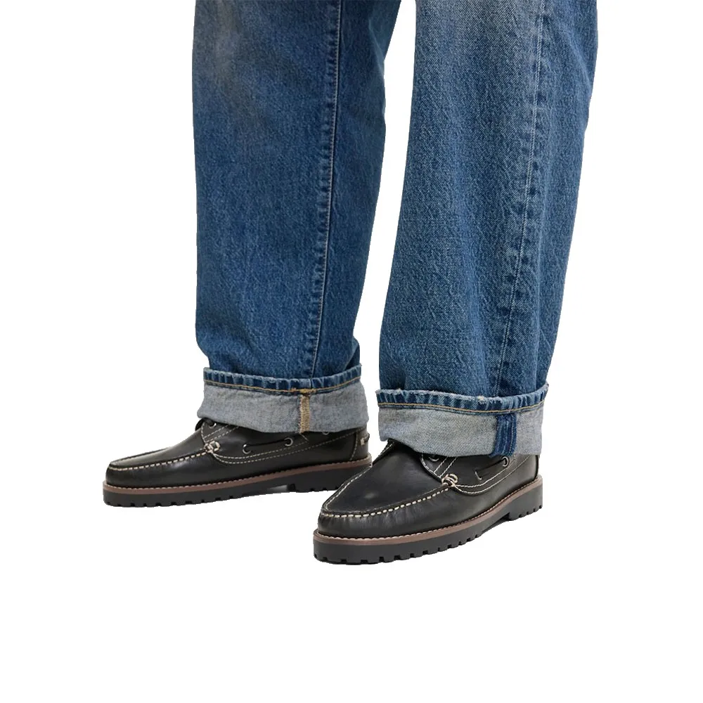 Купить Jack & jones 12285797-black-45 Палубные туфли Brooklyn Leather 35x25x15 EU 45 7ft.ru в интернет магазине Семь Футов