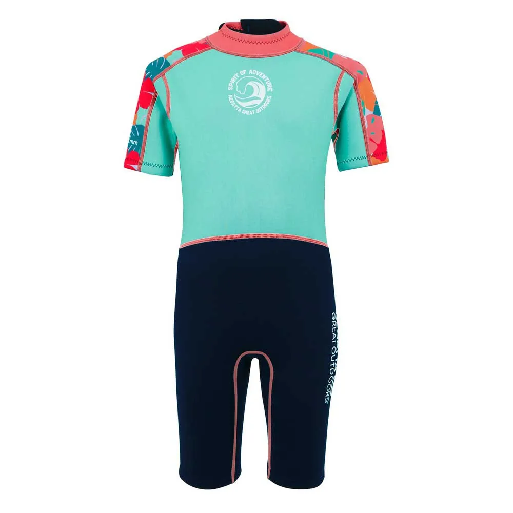 Купить Regatta rkm044-0ah-7-8yrs Неопреновый гидрокостюм мокрого типа RKM044 Tropical Leaf / Aruba Blue 30x25x5 7-8 Years 7ft.ru в интернет магазине Семь Футов