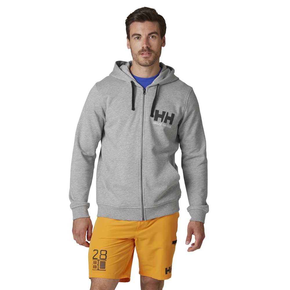 Купить Helly hansen 34163_949-S Толстовка на молнии Logo Серый Grey Melange S 7ft.ru в интернет магазине Семь Футов