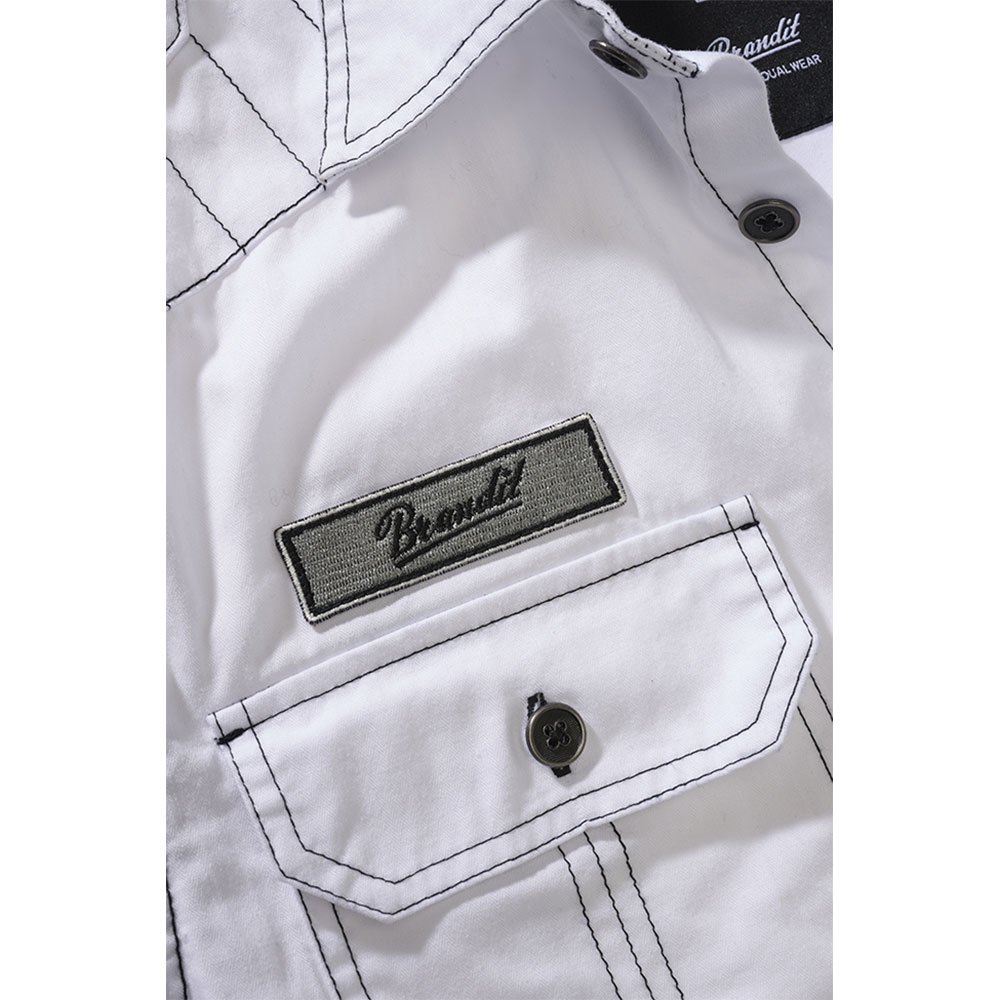 Купить Brandit 4023-7-6XL Рубашка с длинным рукавом Luis Vintage Белая White 6XL 7ft.ru в интернет магазине Семь Футов