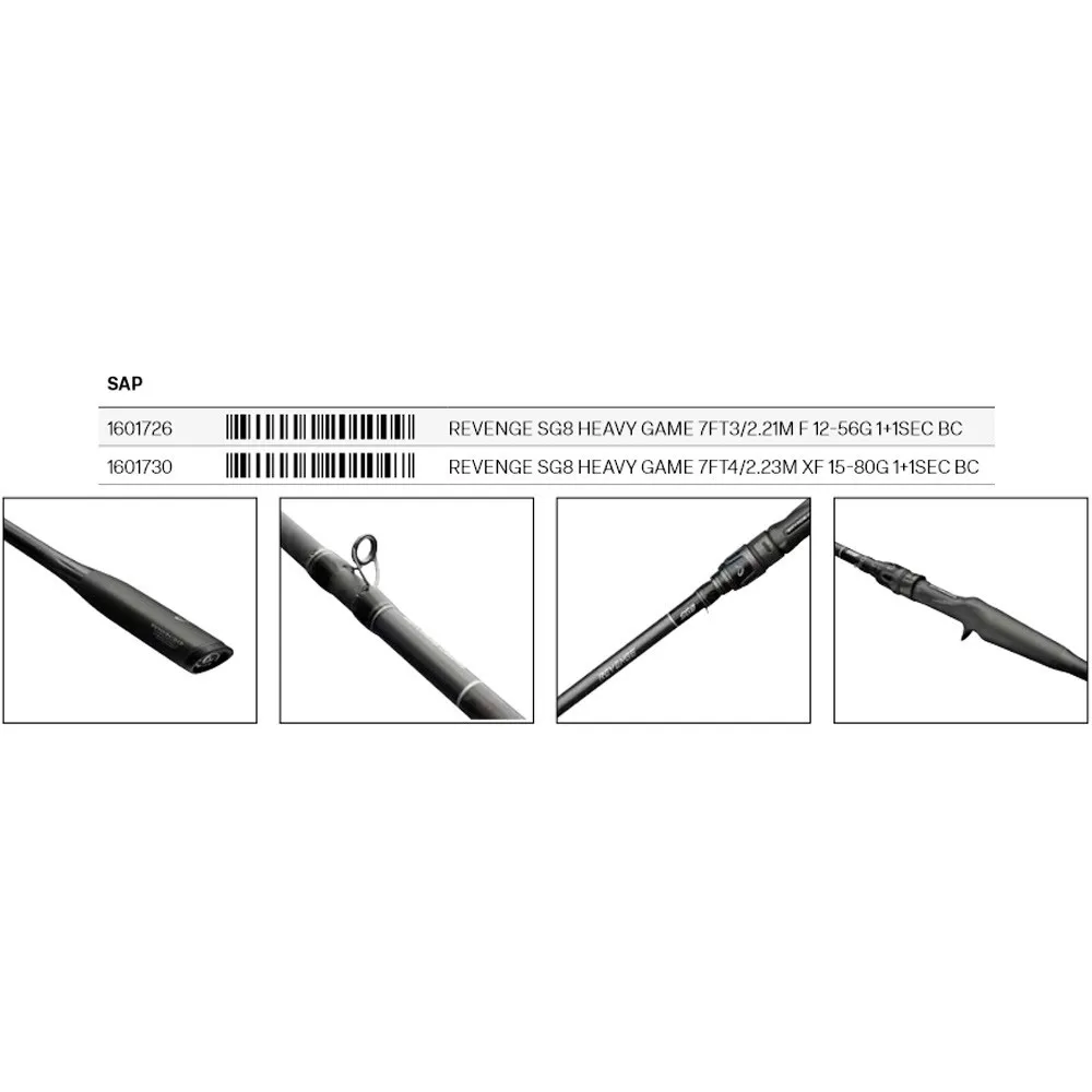 Купить Savage gear 1601726 бейткастинговое удилище Revenge SG8 Heavy Game Black / Silver 2.21 m 7ft.ru в интернет магазине Семь Футов