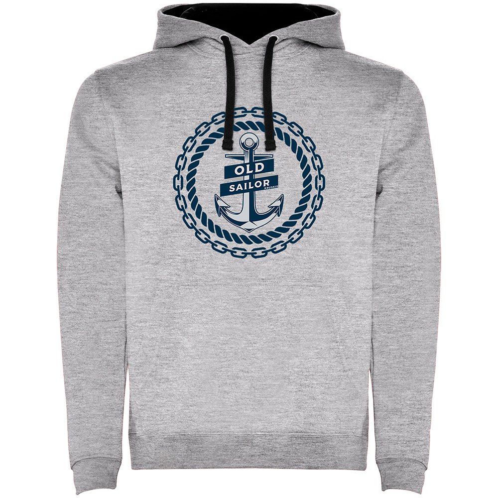 Купить Kruskis SU1067065802C061 Толстовка с капюшоном Old Sailor Two-Colour Серый Heather Grey / Black 3XL 7ft.ru в интернет магазине Семь Футов