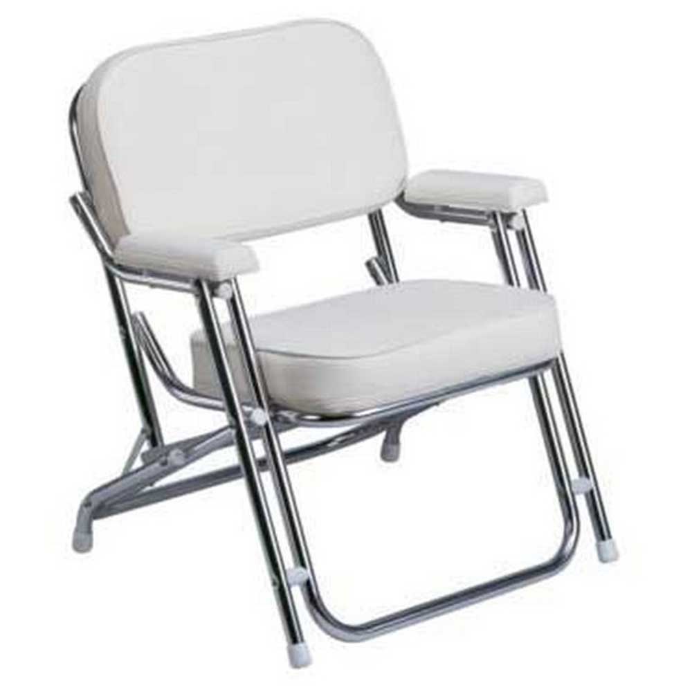 Купить Plastimo 51493 Folding Aluminium Chair  White / Silver 7ft.ru в интернет магазине Семь Футов