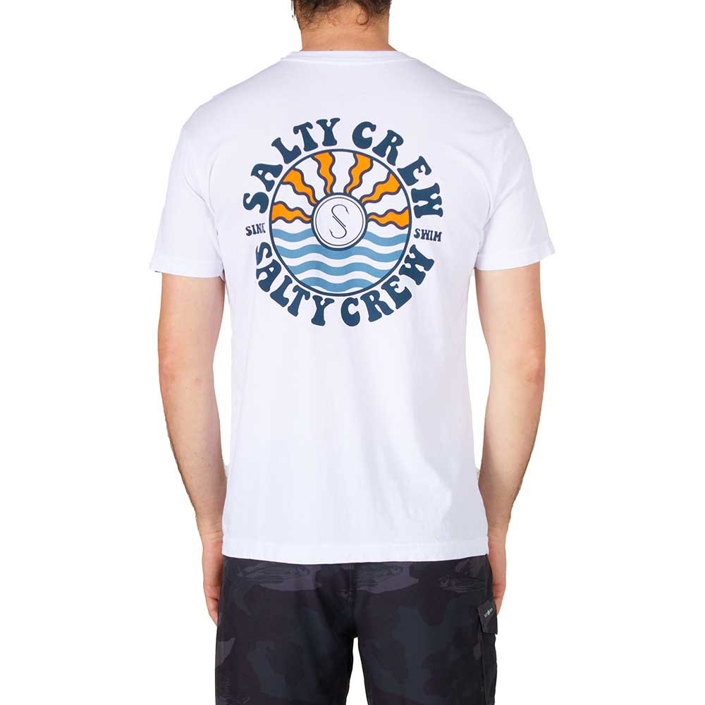 Купить Salty crew 20035536-WHT-S Футболка с коротким рукавом Sun Waves Premium Белая White S 7ft.ru в интернет магазине Семь Футов