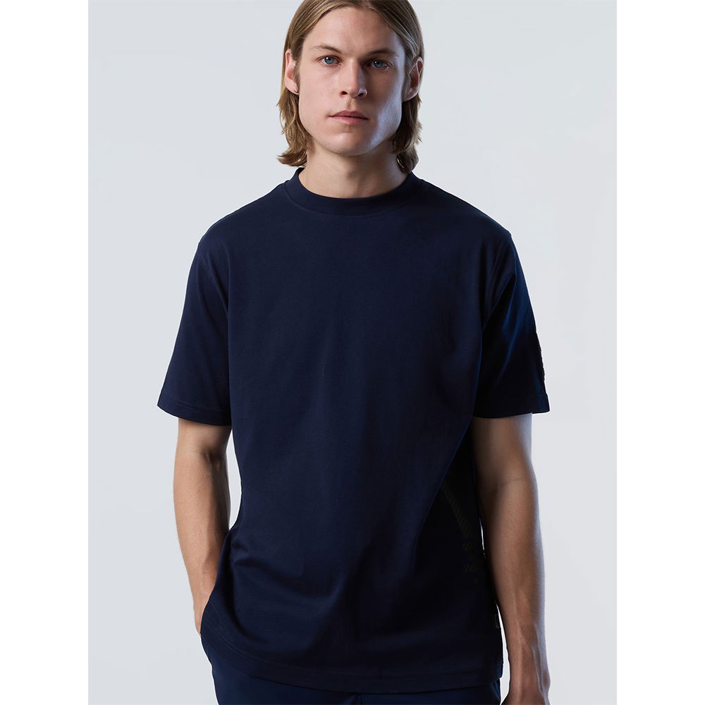 Купить North sails 453016-0802-XXL Футболка с коротким рукавом Logo Medio Tridente Голубой Navy Blue 2XL 7ft.ru в интернет магазине Семь Футов