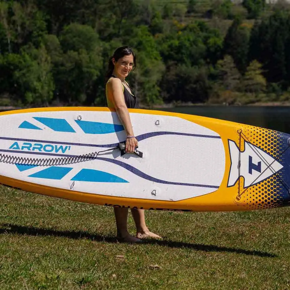 Купить Kohala 1637 Надувной комплект для падлбординга Arrow 1 Paddle Surf Board 10´2´´ Yellow / Blue / White 175x55x28 310 cm 7ft.ru в интернет магазине Семь Футов