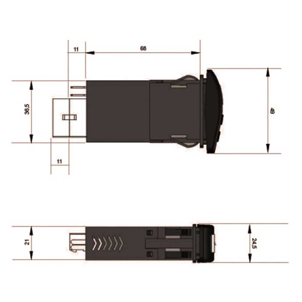 Купить Forniture nautiche italiane 3838295 1 Переключатель стеклоочистителя Black 7ft.ru в интернет магазине Семь Футов