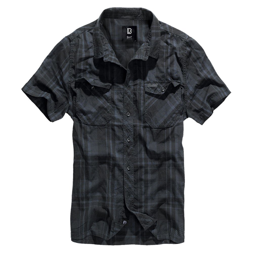 Купить Brandit 4012-29-3XL Рубашка с коротким рукавом Roadstar Черный Black / Blue 3XL 7ft.ru в интернет магазине Семь Футов
