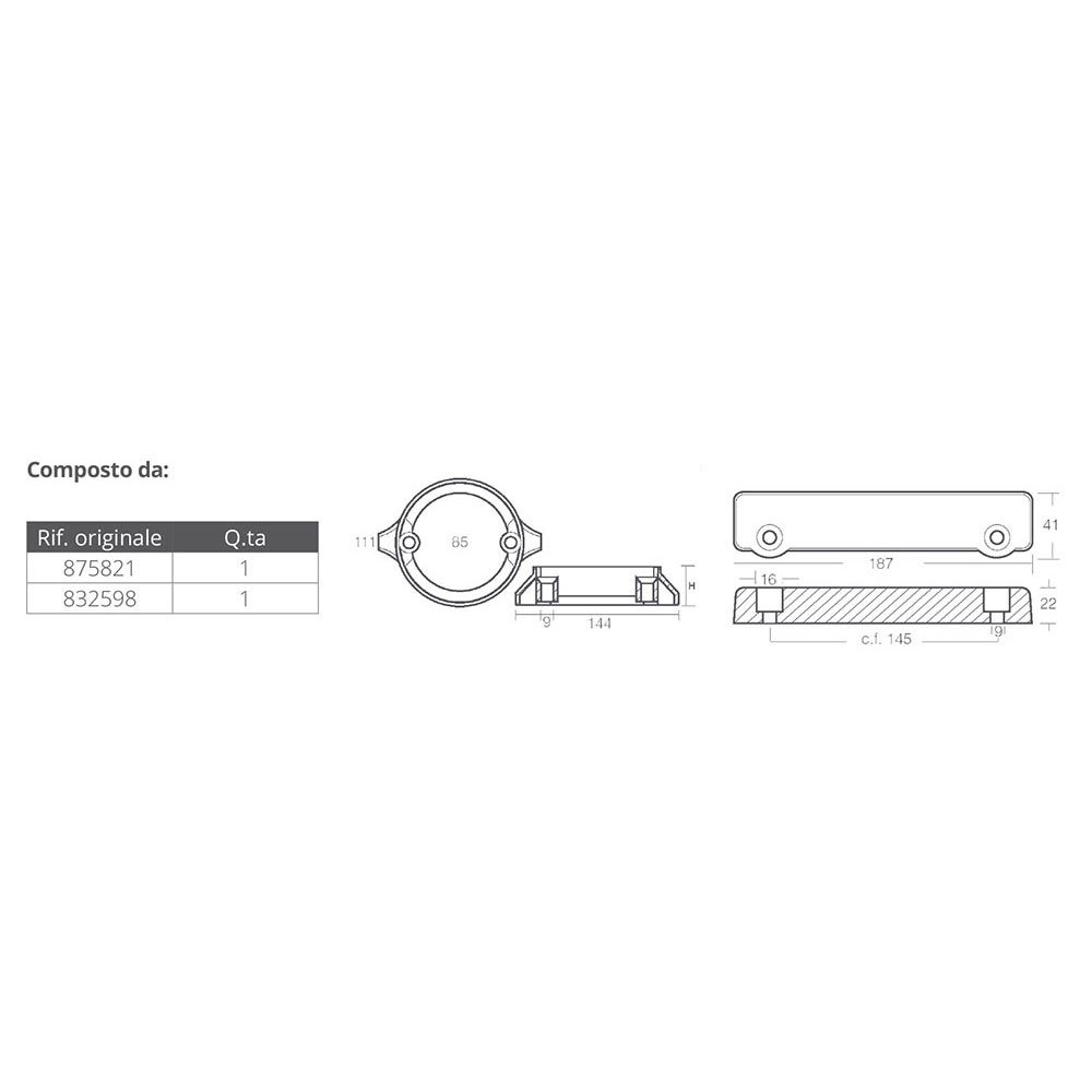 Купить Tecnoseal 2640134 Volvo 280 Dual Prop Алюминиевый анод Серебристый Silver 7ft.ru в интернет магазине Семь Футов