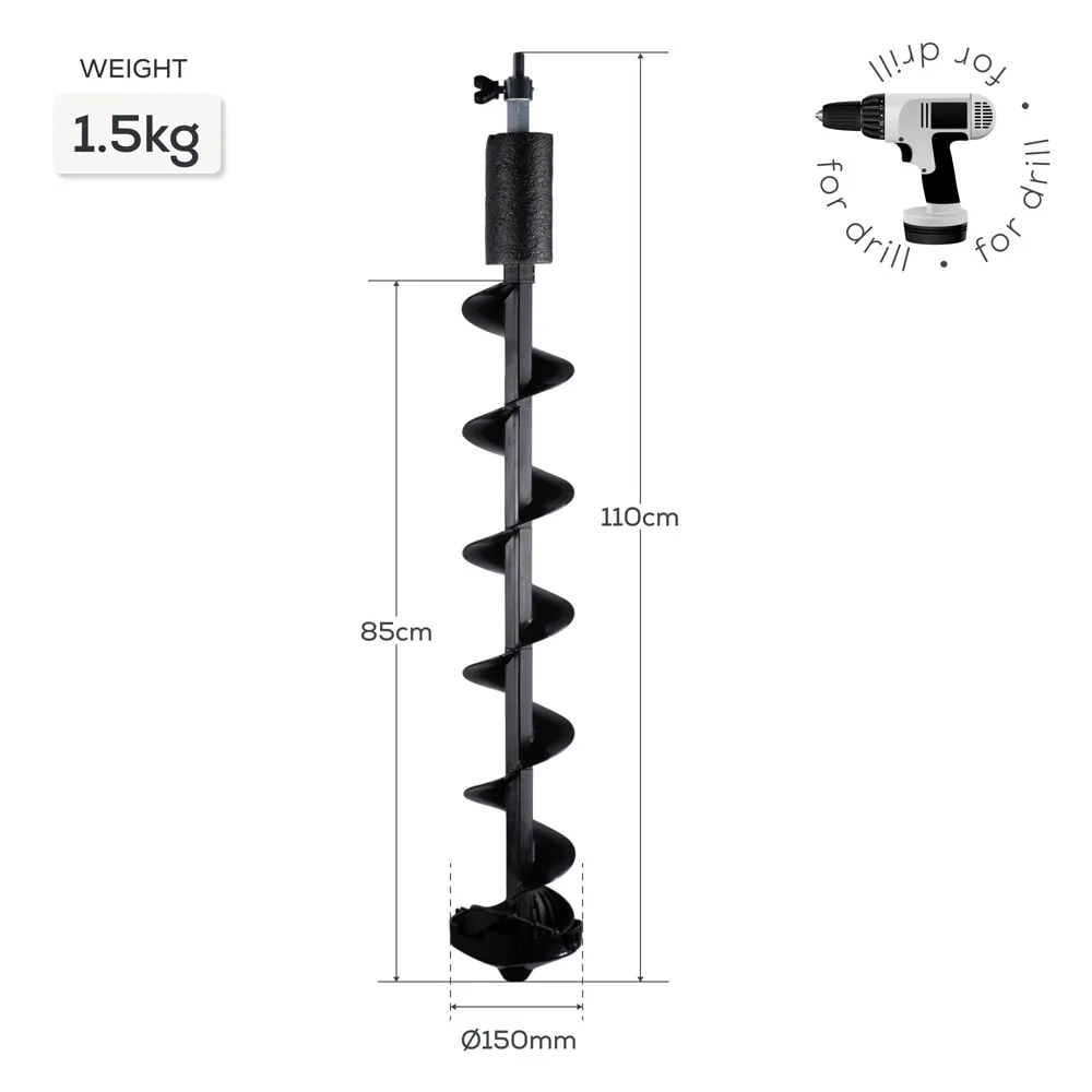 Купить Golden catch 1839911 ледобур Auger 110 cm Black 110x15x15 150 mm 7ft.ru в интернет магазине Семь Футов