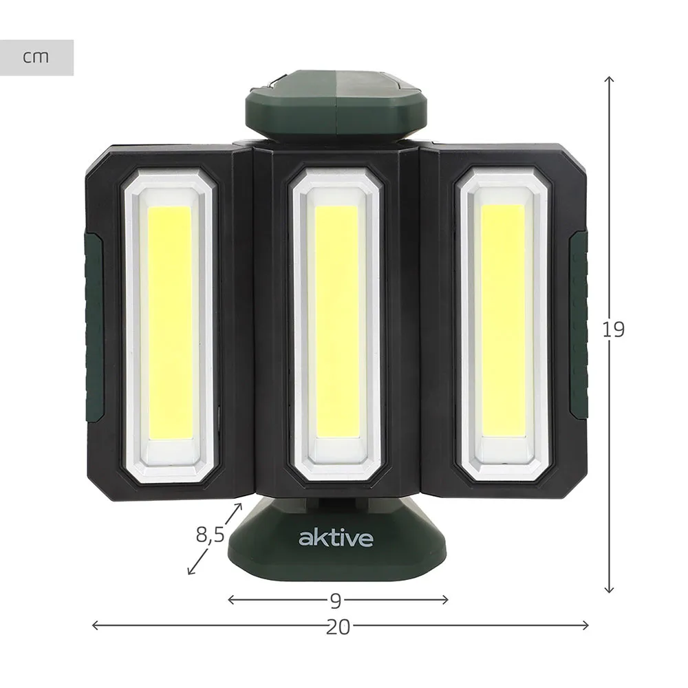 Купить Aktive 61568 Тройной уличный светодиодный прожектор 3-в-1 USB и внешний аккумулятор 1500 lumens Бесцветный Multicolour 7ft.ru в интернет магазине Семь Футов