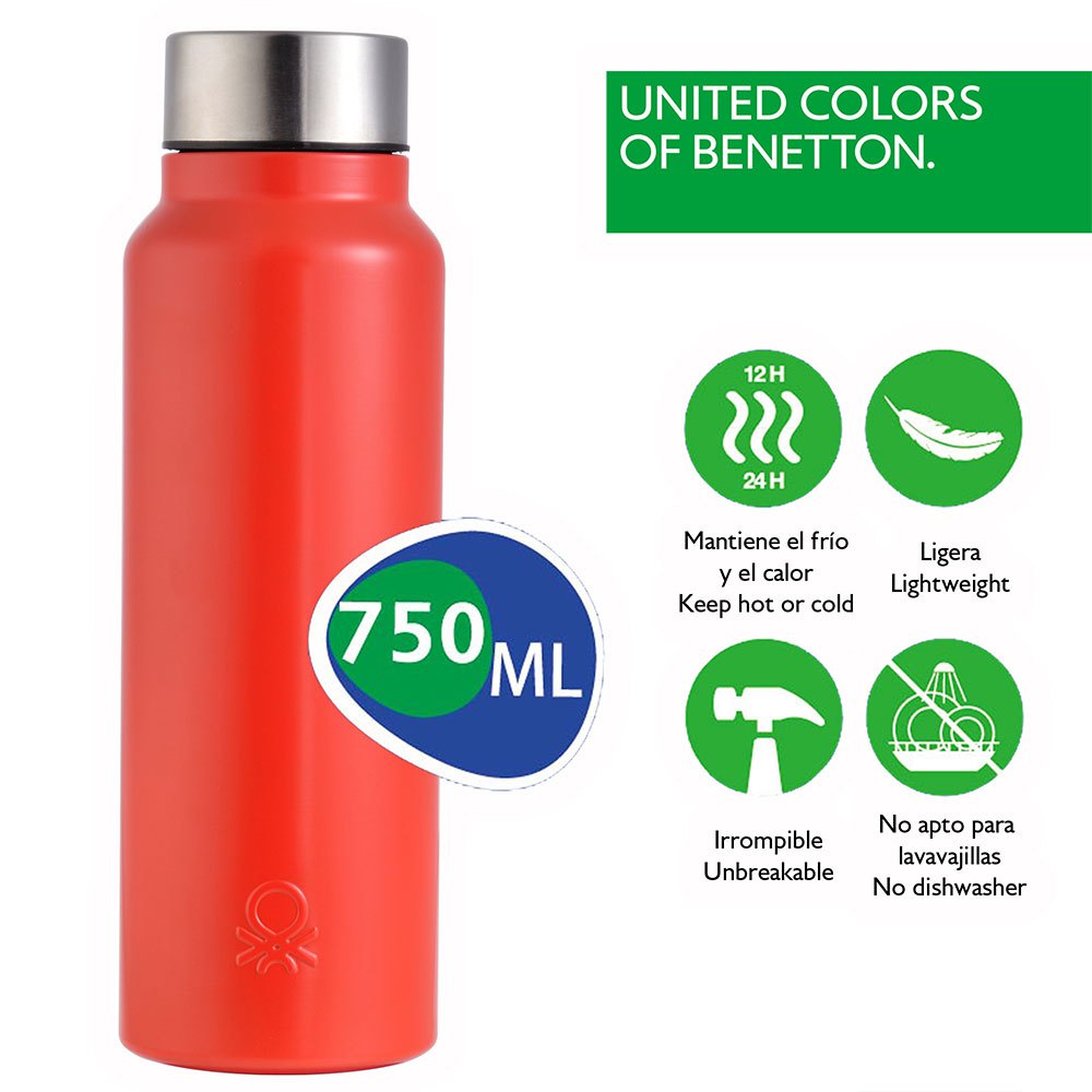 Купить Benetton BE097 750ml Бутылка для воды Красный Red 7ft.ru в интернет магазине Семь Футов