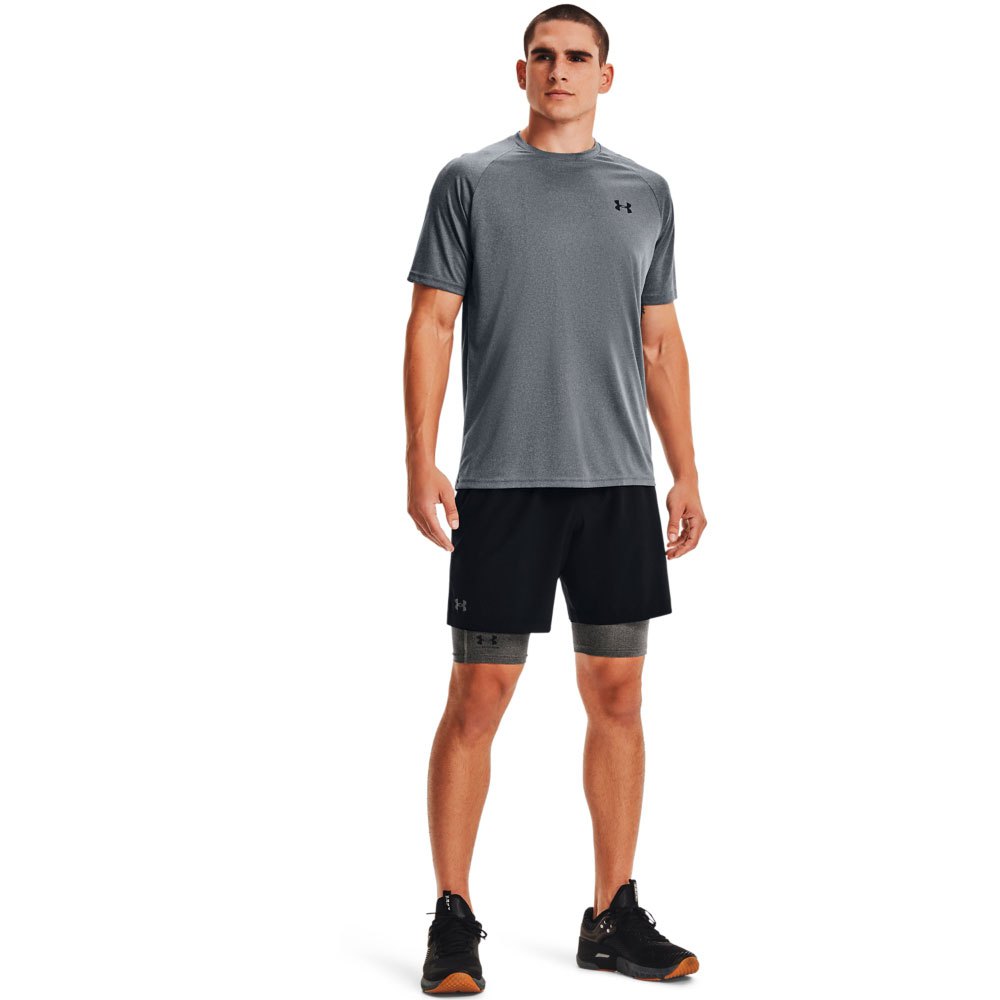 Купить Under armour 1361602-090-SM Компрессионные шорты HeatGear Серый Carbon Heather / Black S 7ft.ru в интернет магазине Семь Футов