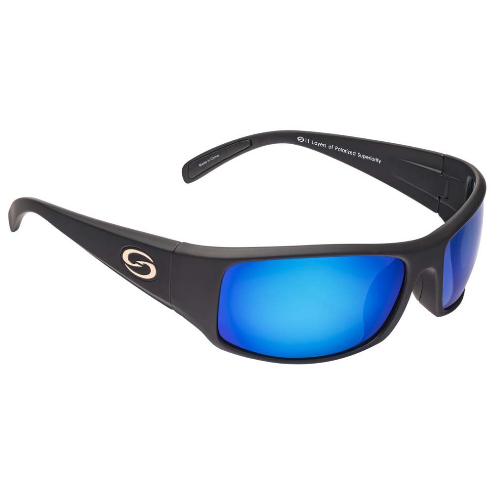 Купить Strike king SG-S11534 поляризованные солнцезащитные очки S11 Okeechobee Matte Black / White Blue Mirror Grey 7ft.ru в интернет магазине Семь Футов