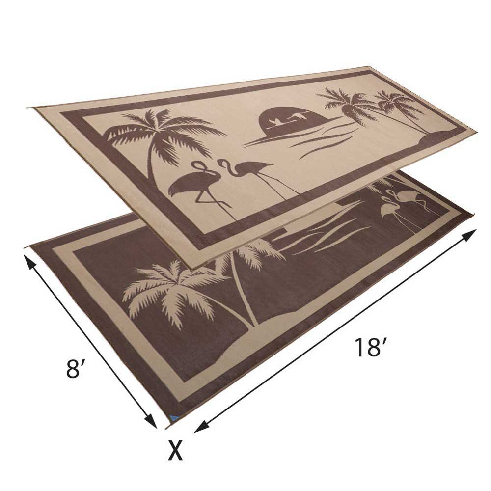 Купить Stylish camping 672-TO8187 ковер Tropical Oasis  Brown / Beige 2.43 x 5.48 m 7ft.ru в интернет магазине Семь Футов