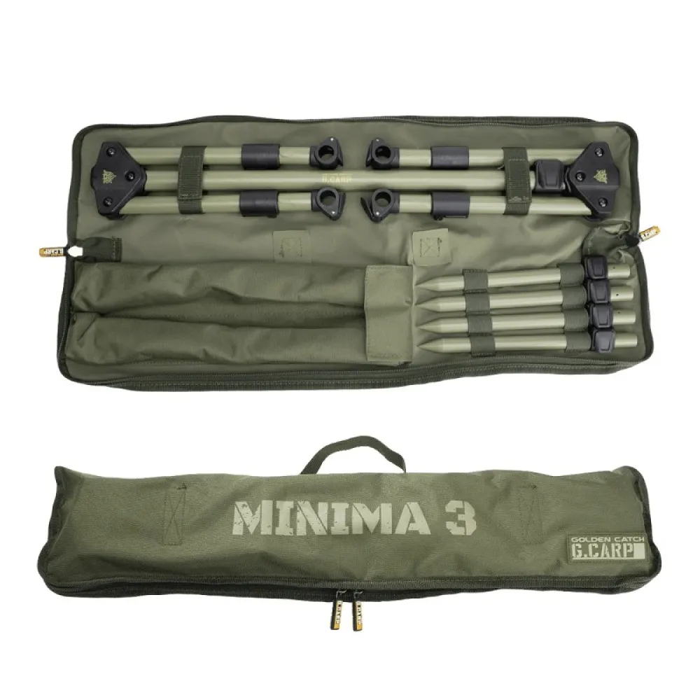 Купить Golden catch g.carp 6730010 Род-под Minima 3 Green / Black 80x14x25 92 x 35 x 27 cm 7ft.ru в интернет магазине Семь Футов