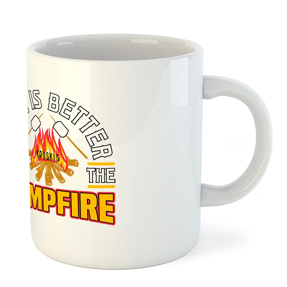 Купить Kruskis 42611C425 Кружка Better By The Campfire 325ml  White 7ft.ru в интернет магазине Семь Футов
