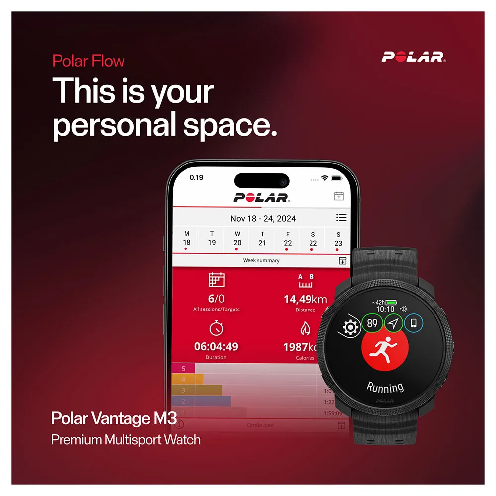 Купить Polar 900112398 Часы Vantage M3 Черный  Black 7ft.ru в интернет магазине Семь Футов