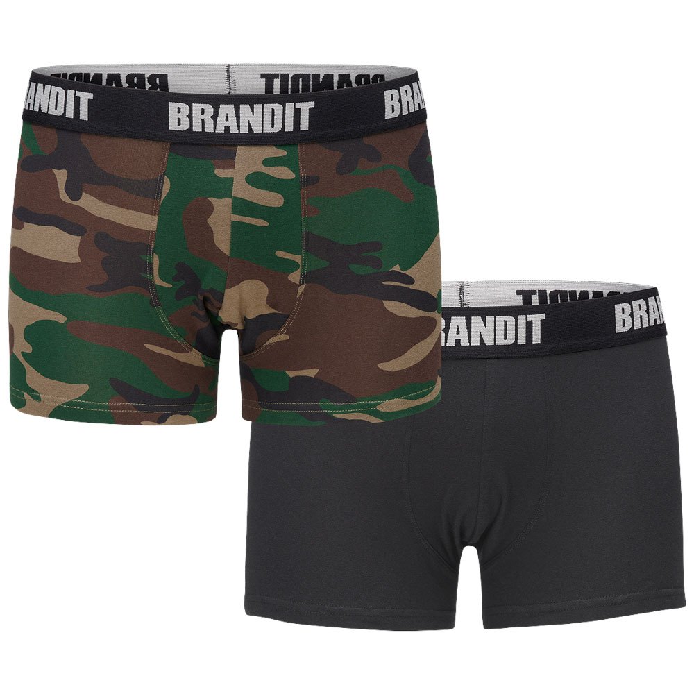 Купить Brandit 4501-198-S Боксёр Logo 2 Единицы Многоцветный Woodland / Black S 7ft.ru в интернет магазине Семь Футов